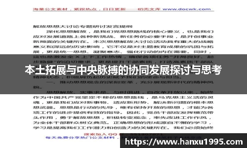 本土拓展与中央脉搏的协同发展探讨与思考
