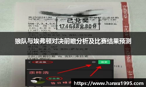 狼队与埃弗顿对决前瞻分析及比赛结果预测